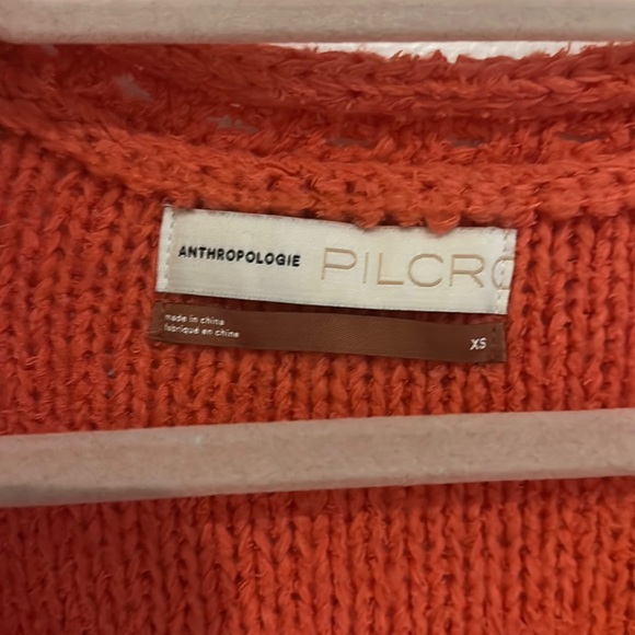 Coral Anthro Pilcro chunky knit sweater - Picture 2 of 3